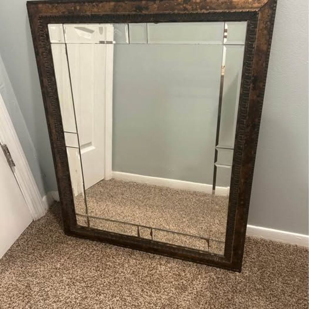 Vintage beveled mirror